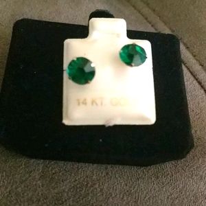 14 K earrings